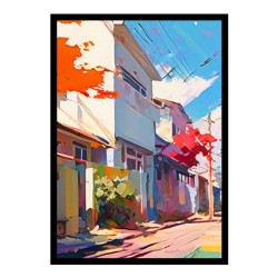 Wandbild 'verstreute Stadtfarben'