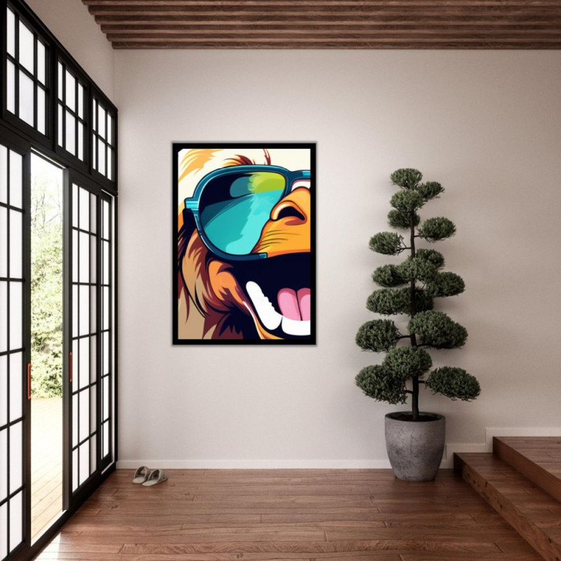 Wandbild 'Pferd aus einer Pop Art Illustration'