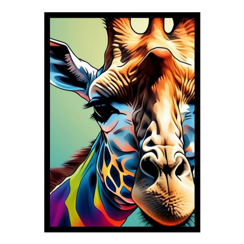 Wandbild 'Moderne Pop Art Giraffe Kunst'