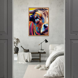 Wandbild 'Moderne Pop Art Kuh Kunst'