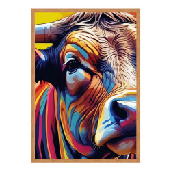 Wandbild 'Moderne Pop Art Kuh Kunst'