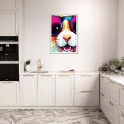 Wandbild 'Hamster aus einer Pop Art Illustration'