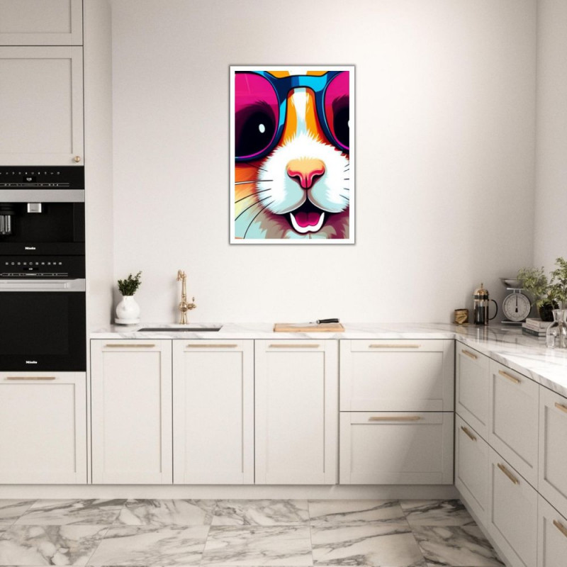 Wandbild 'Hamster aus einer Pop Art Illustration'