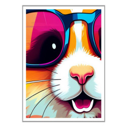 Wandbild 'Hamster aus einer Pop Art Illustration'