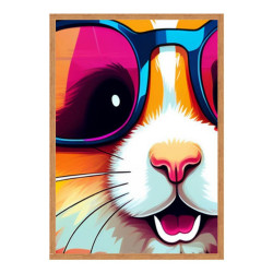 Wandbild 'Hamster aus einer Pop Art Illustration'