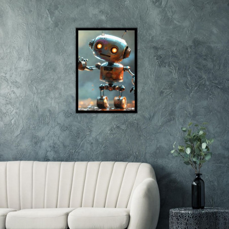 Wandbild 'Glückliche Roboter'