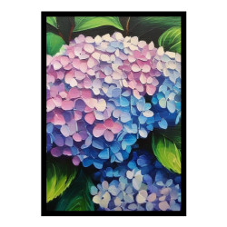 Wandbild 'Hortensie   Acrylmalerei'