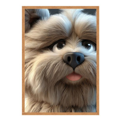 Wandbild 'Flauschiger Hund'