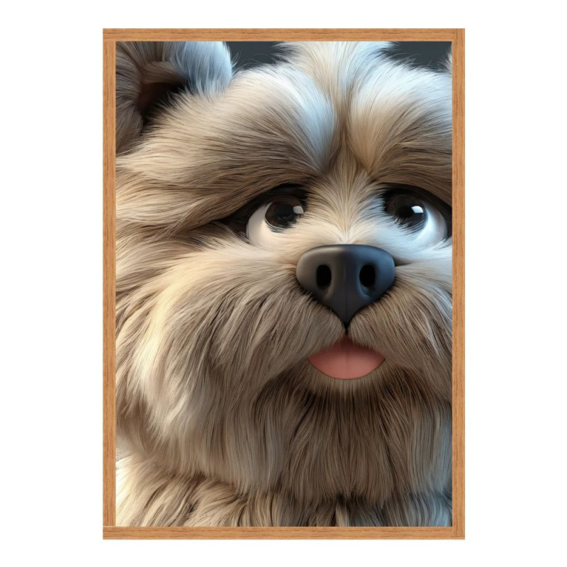 Wandbild 'Flauschiger Hund'