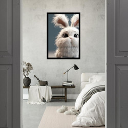 Wandbild 'Flauschiger Hase'