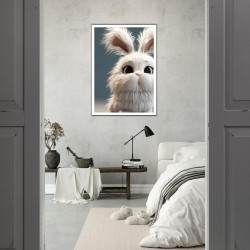 Wandbild 'Flauschiger Hase'
