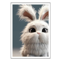 Wandbild 'Flauschiger Hase'