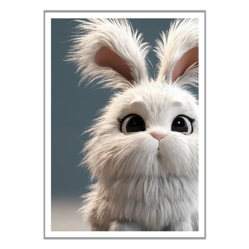 Wandbild 'Flauschiger Hase'
