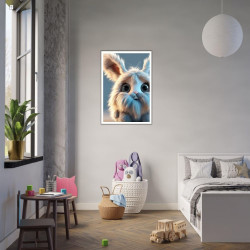 Wandbild 'Flauschiger Hase'