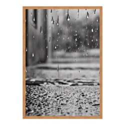 Wandbild 'Schwarz Weißer Regen'