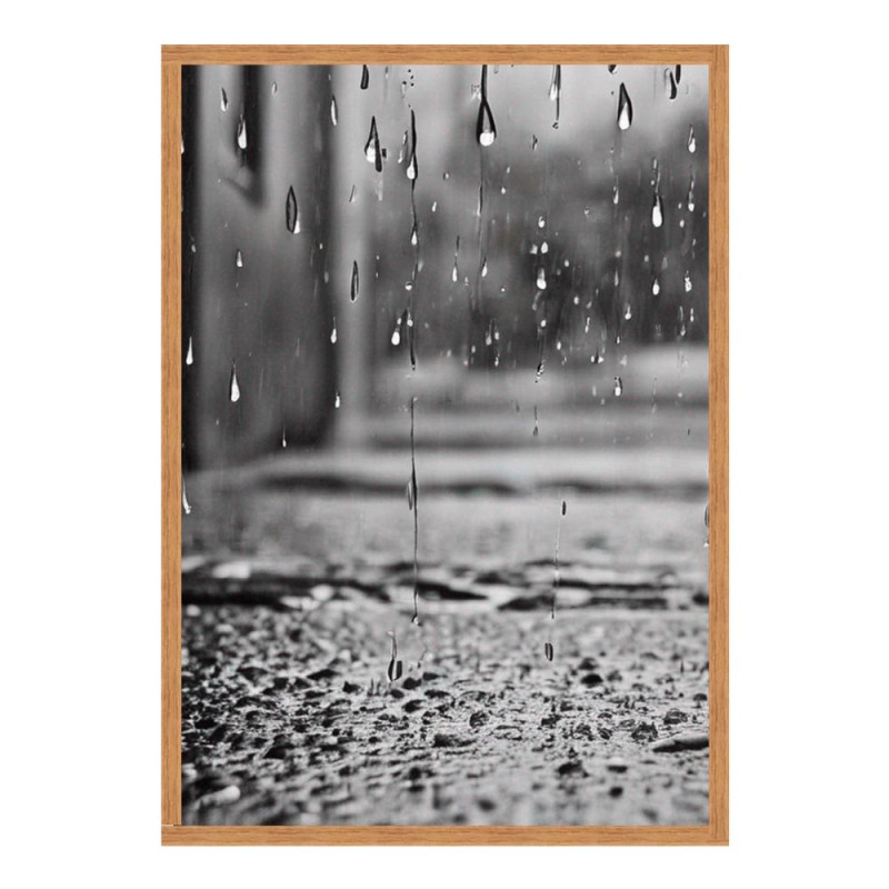 Wandbild 'Schwarz Weißer Regen'