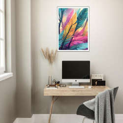 Wandbild 'Strahlender Federnwald'