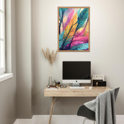 Wandbild 'Strahlender Federnwald'