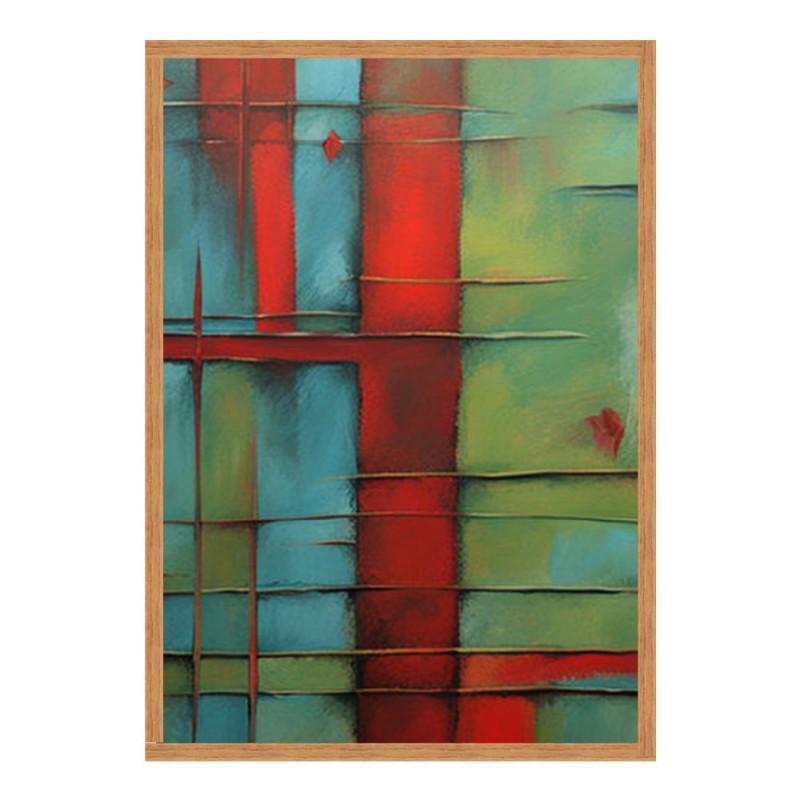 Wandbild 'Abstrakte Kunst mit vielen bunten Farben'