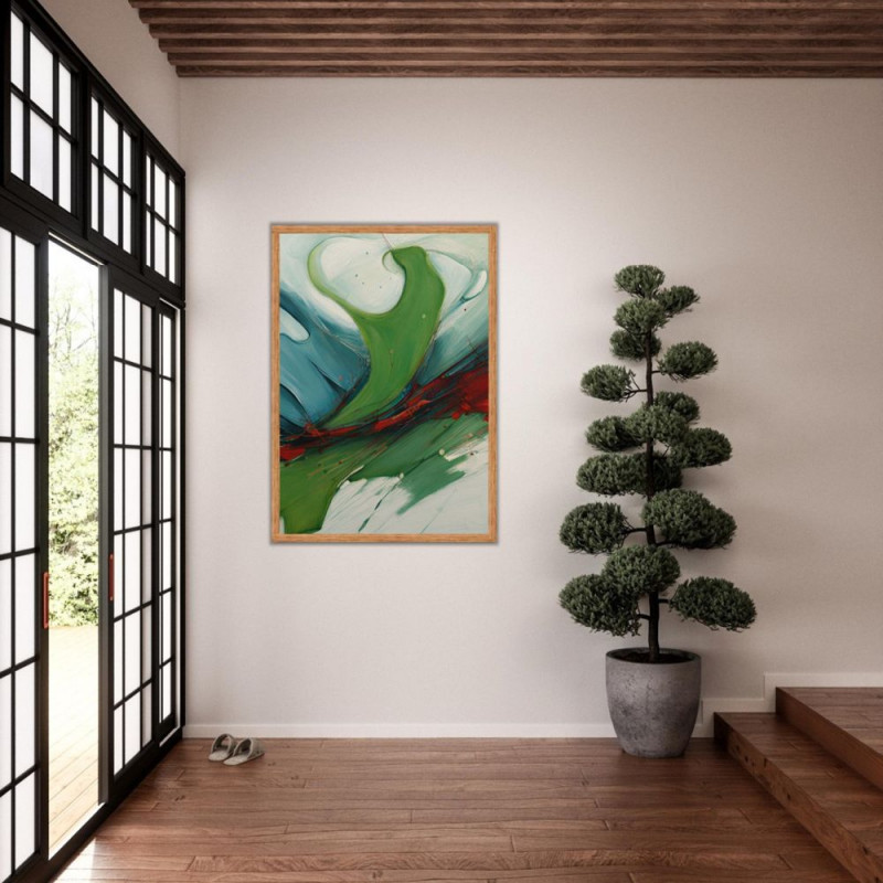 Wandbild 'Abstrakte Kunst mit vielen bunten Farben'