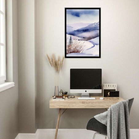 Wandbild 'Landschaft im Schnee   Aquarell'