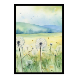 Wandbild 'Feines Aquarellbild Pusteblumen'