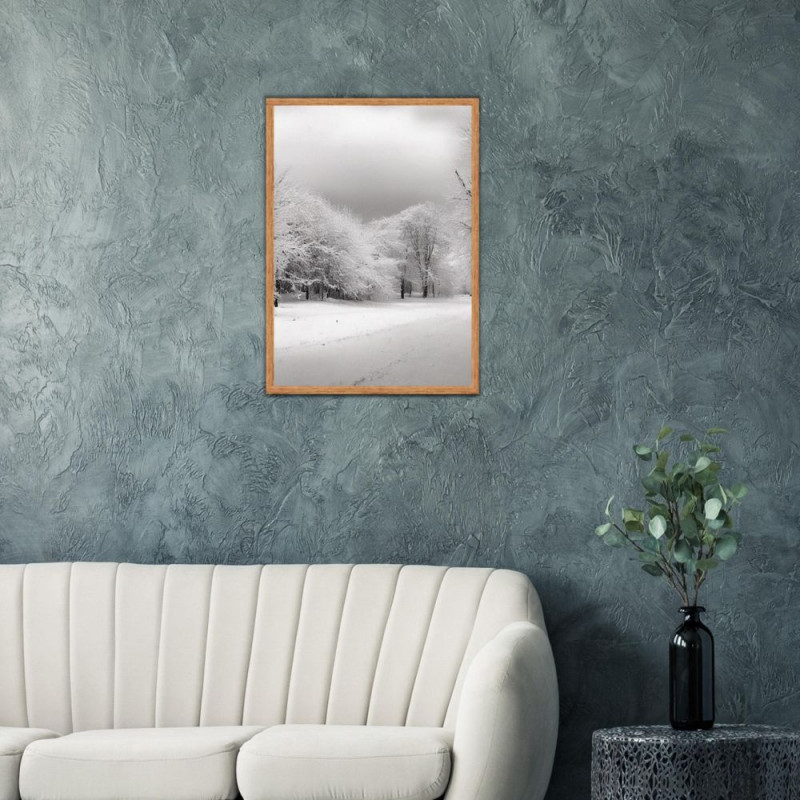 Wandbild 'Schnee in Schwarz Weiß'