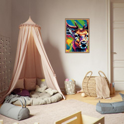 Wandbild 'Moderne Pop Art Hirsch Kunst'