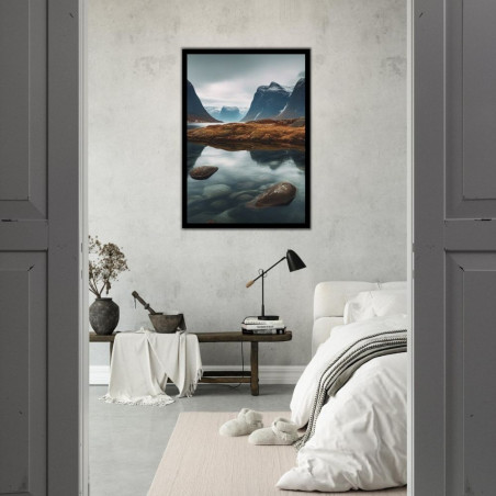 Wandbild 'Ruhige Landschaft mit Bergen'