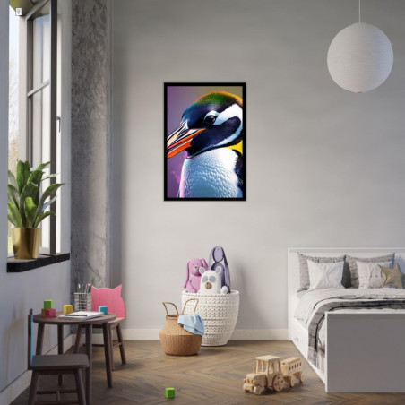 Wandbild 'Moderne Pop Art Pinguin Kunst'