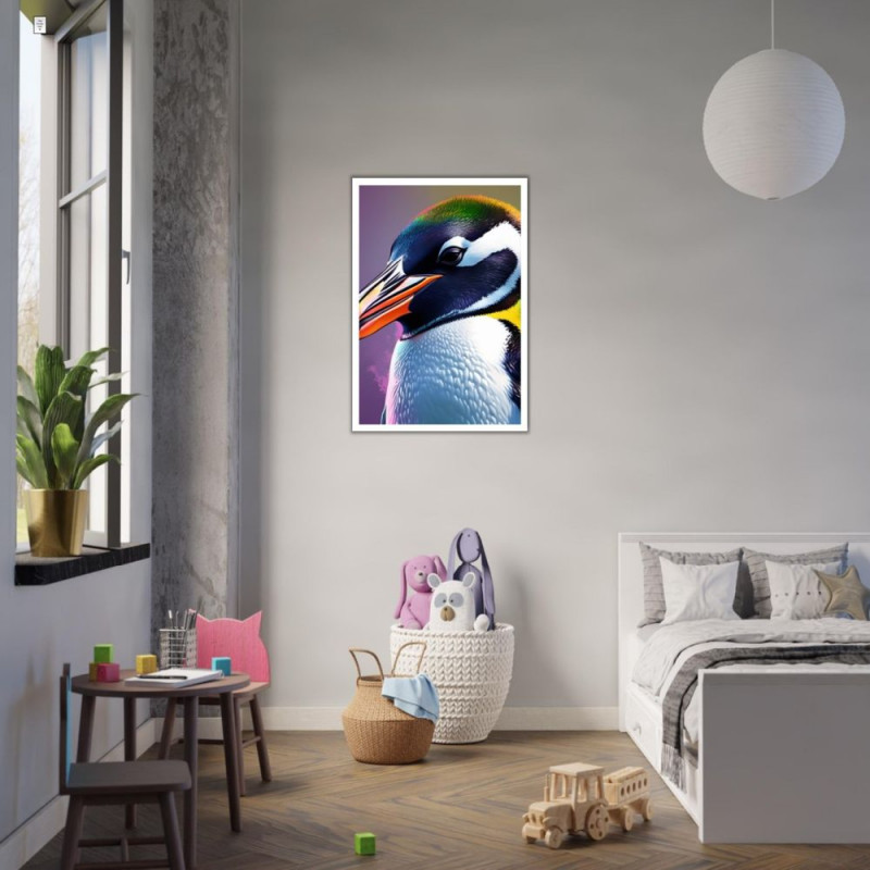 Wandbild 'Moderne Pop Art Pinguin Kunst'