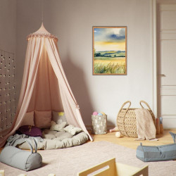 Wandbild 'Das Feld im Sommer   gemaltes Bild'