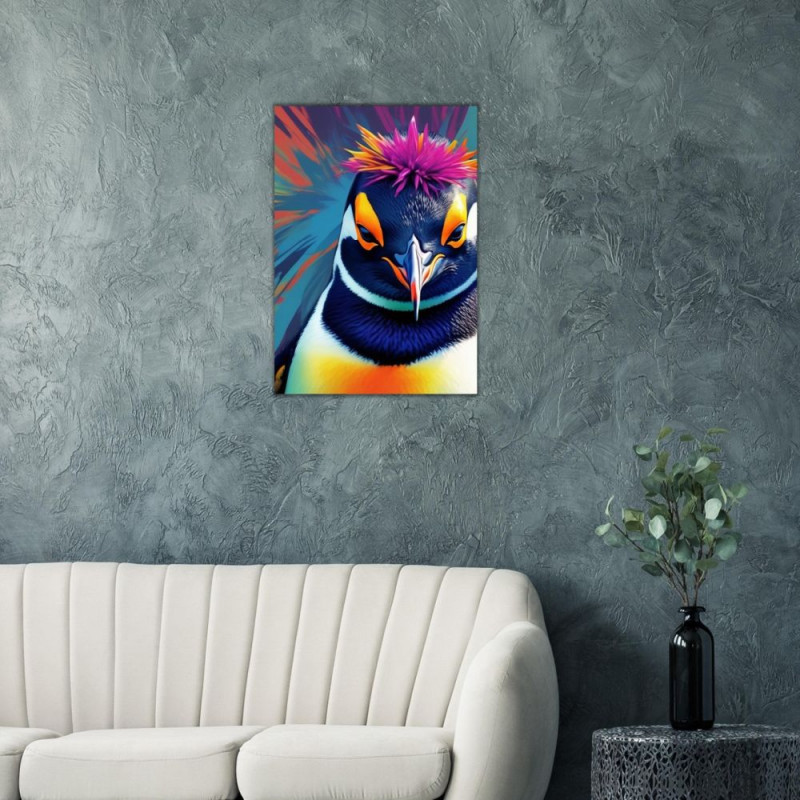 Wandbild 'Moderne Pop Art Pinguin Kunst'