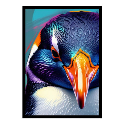 Wandbild 'Moderne Pop Art Pinguin Kunst'