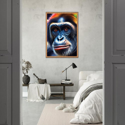 Wandbild 'Moderne Pop Art Affe Kunst'