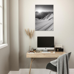 Wandbild 'Sonnenaufgang in Schwarz Weiß'