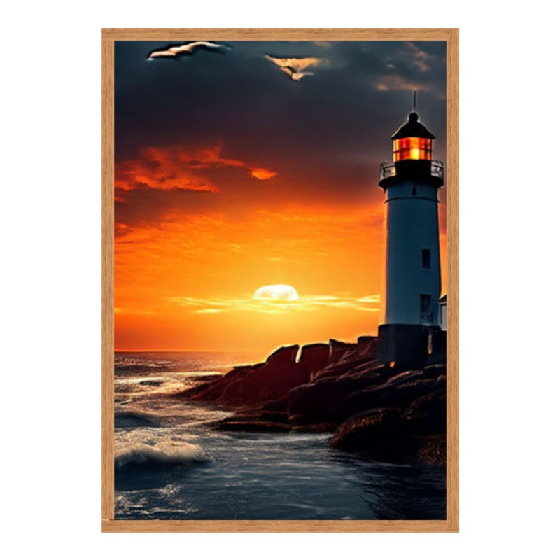 Wandbild 'Der Leuchtturm im Sturm'