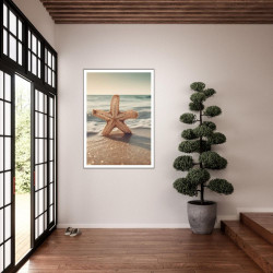 Wandbild 'Strand mit Seestern'