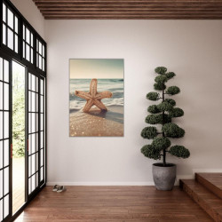 Wandbild 'Strand mit Seestern'