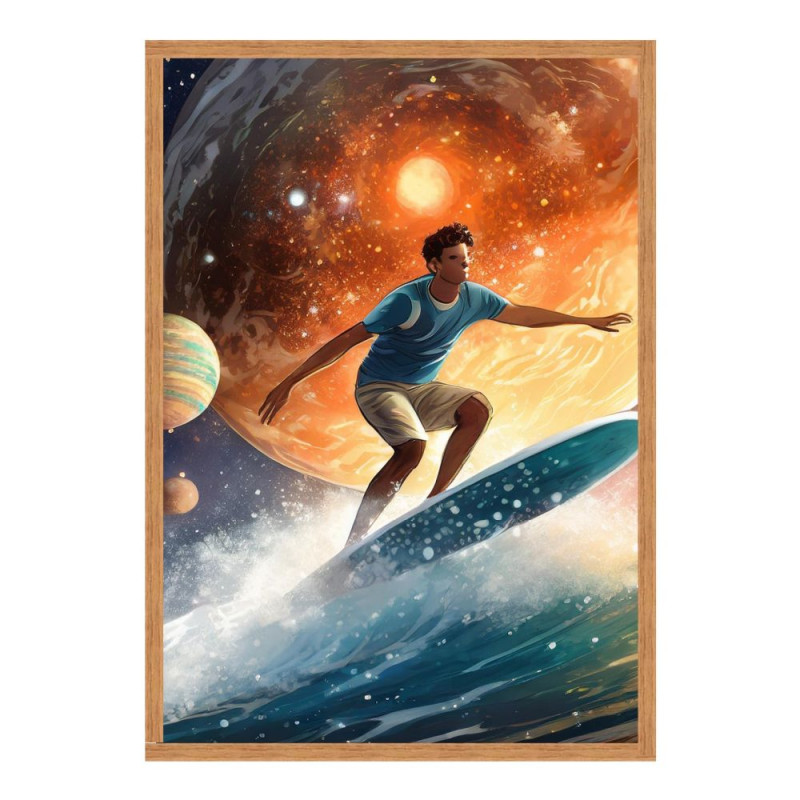 Wandbild 'Surfer im grenzenlosen Universum'