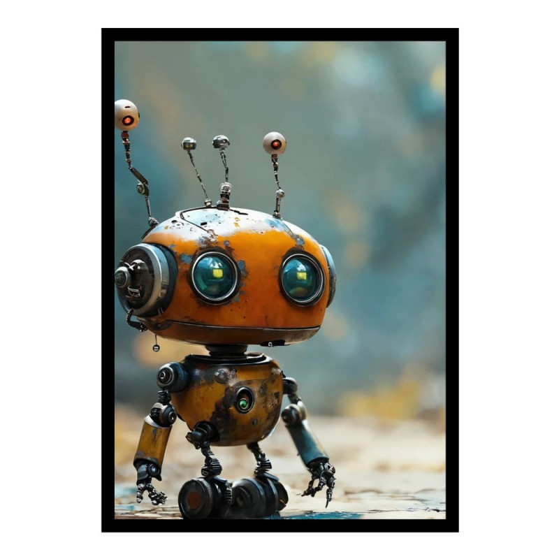 Wandbild 'Glückliche Roboter'