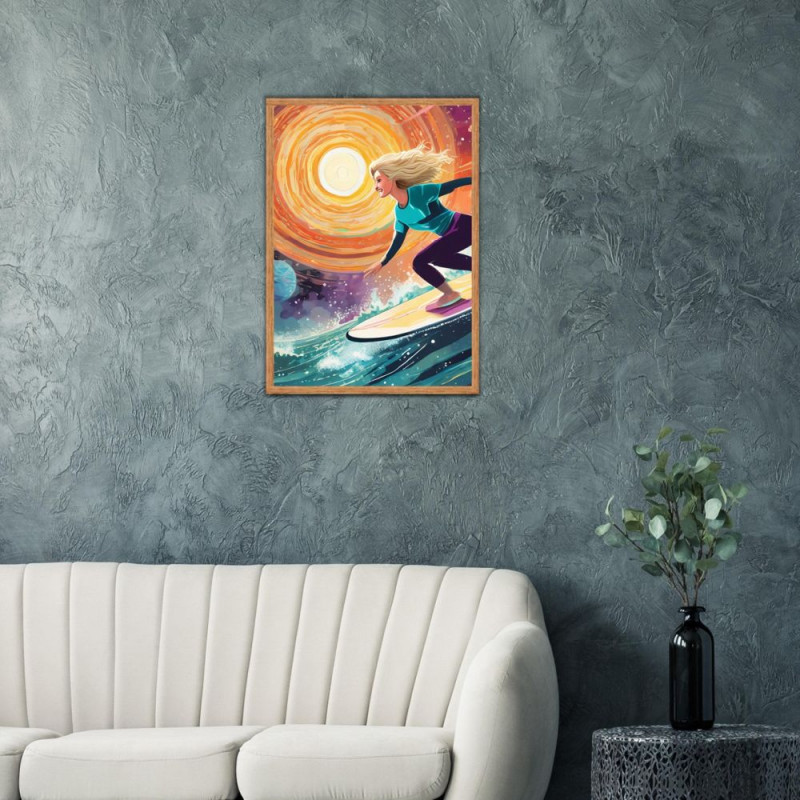 Wandbild 'Surfer im Universum'