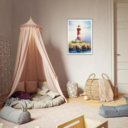 Wandbild 'Leuchtturm Aquarell'