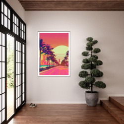 Wandbild 'Sonnenuntergang am Miami Beach'