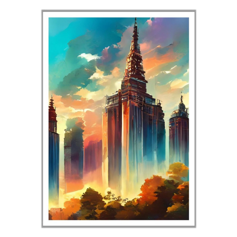 Wandbild 'Farben verlaufen'