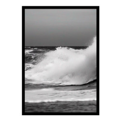 Wandbild 'Das Meer   Schwarz Weiß'