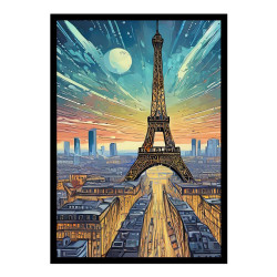 Wandbild 'Cyberstadt Paris'