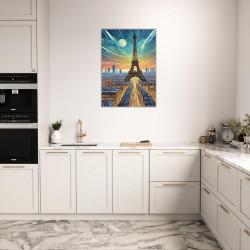 Wandbild 'Cyberstadt Paris'