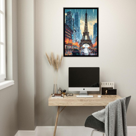 Wandbild 'Cyberstadt Paris'