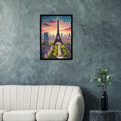 Wandbild 'Paris Cybercity'